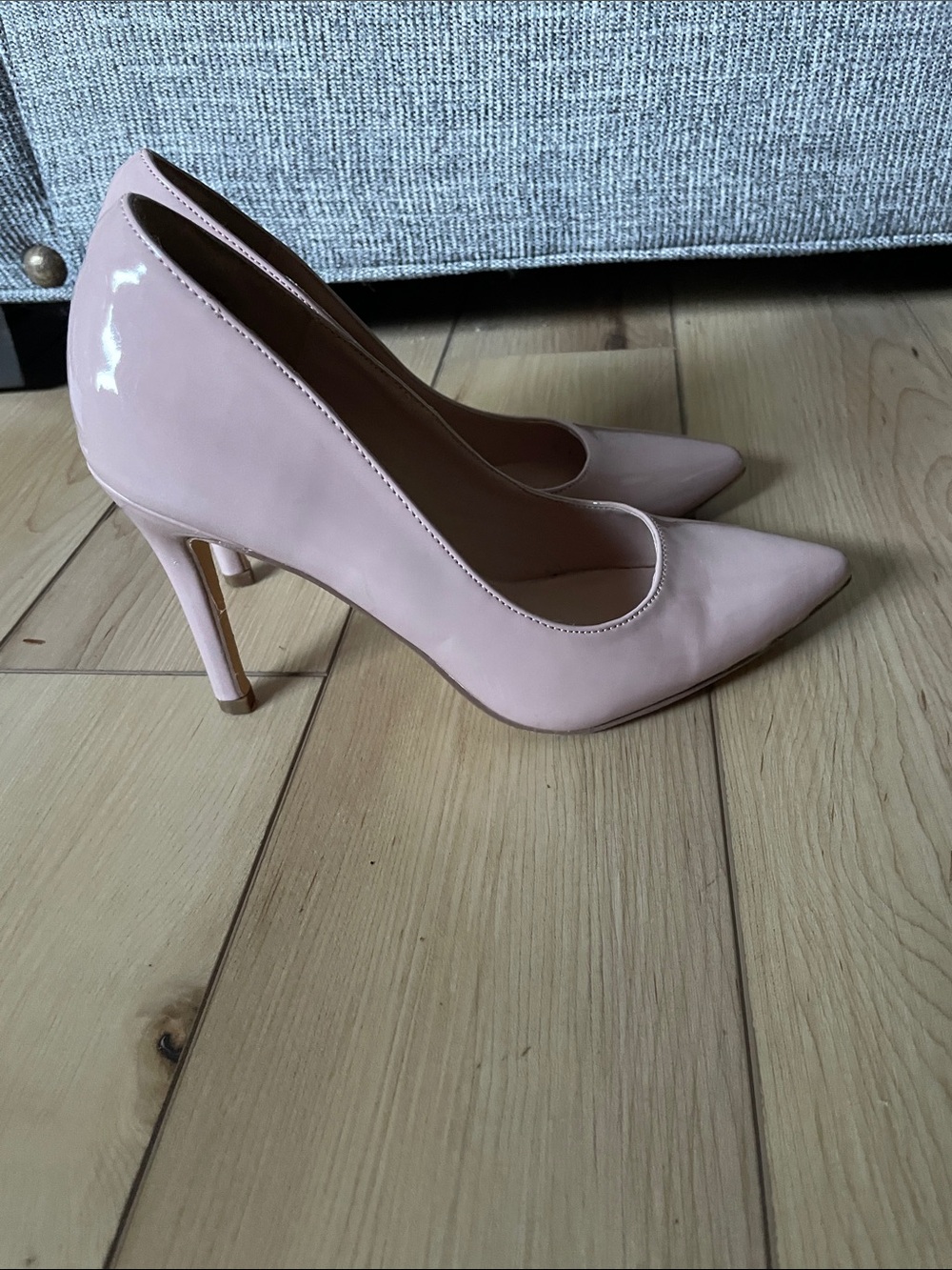 Dream Pairs Patent Pointed-Toe Stiletto Pumps in Blush Pink - Picture 5 of 8